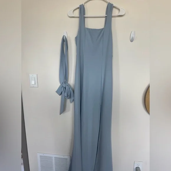 Show me your Mumu Paris Gown Steel Blue. Size Small. - Picture 2 of 8